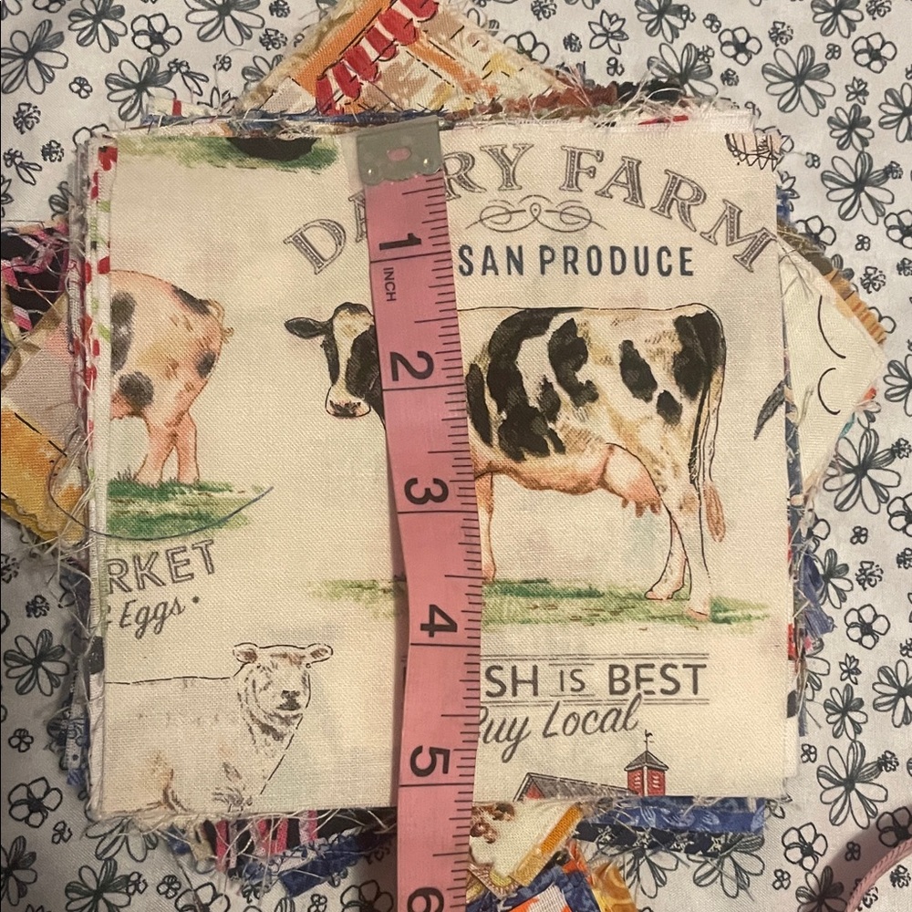 Assorted Patterned Fabric Squares 5”X5”. 340 blocks - Picture 4 of 8